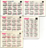 № 118 Набор из 5 переливных (стерео) Календариков . Мультфильмы СССР 1987 год.