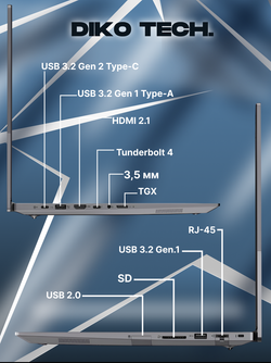 Ноутбук Lenovo ThinkBook 16+ 2025 / Ultra 7 255H / 32GB / 1TB / 3.2K / 165Hz / Forcepad / Серый