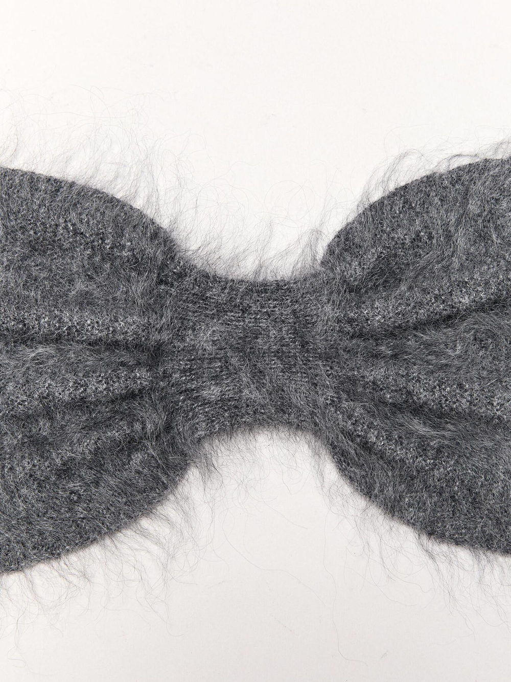 Massimo Dutti Шейный платок из 100% кашемира, завязывающийся как бант, серый