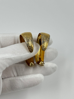 Серьги кольца с узором