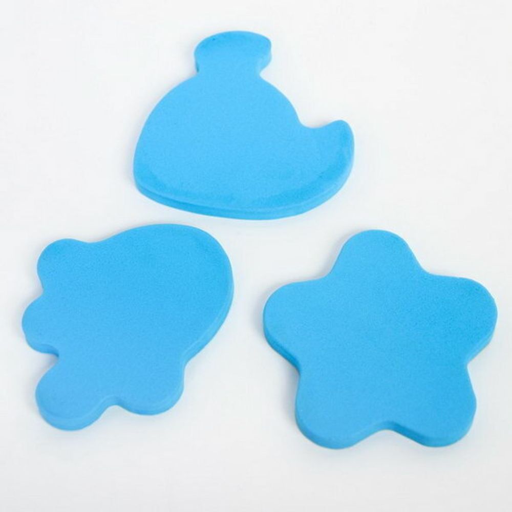 Набор игрушек для ванны Морские жители: фигурки-стикеры из EVA, 3 шт. + сетка для хранения игрушек на присосках