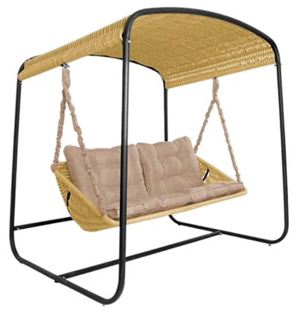 Качели DeckWOOD Sky Bed Lite (бежевый, подушка светло-серая)