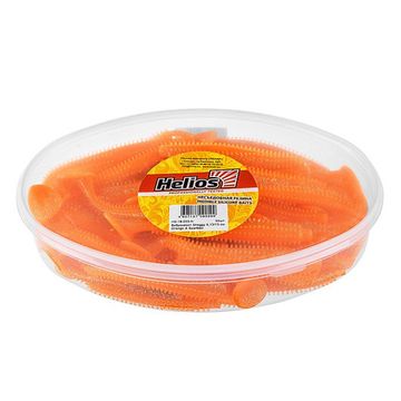Виброхвост несъедоб. Shaggy 5,12/13 см Orange & Sparkles 50шт. (HS-18-022-N) Helios
