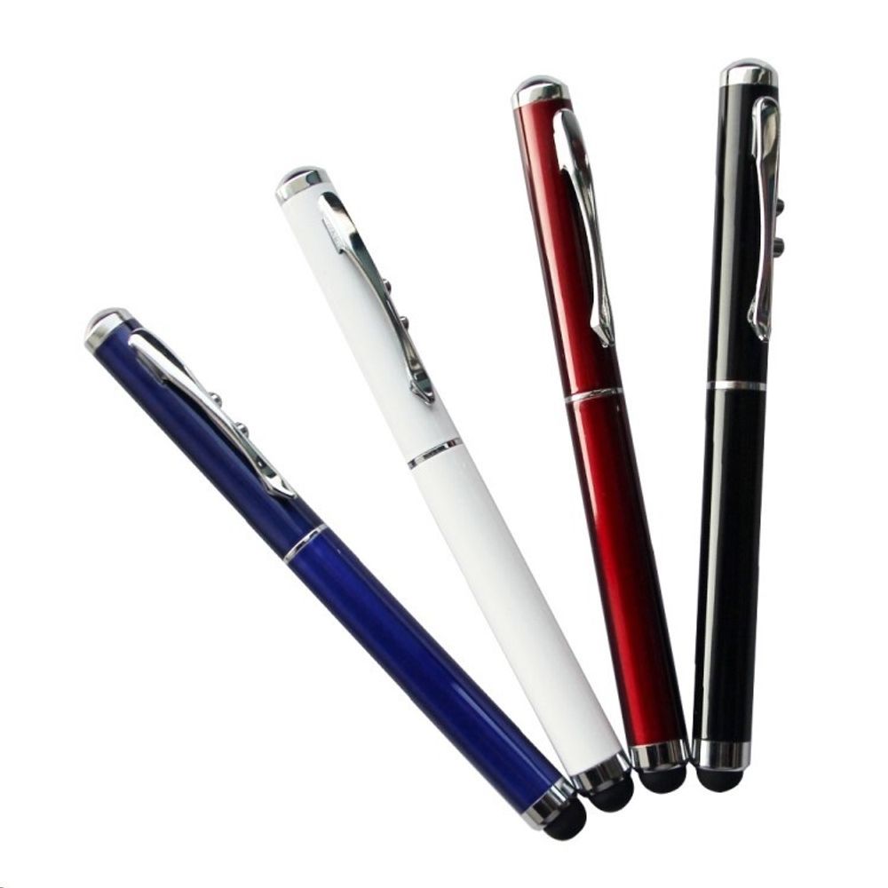 Ручка шариковая + стилус + фонарик + лазер + ультрафиолет для проверки денег (KPR)