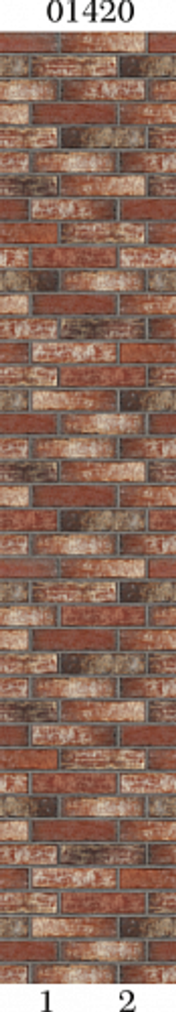 Панель ПВХ фотопечать 3D Panda Состаренный кирпич 2700х250 мм