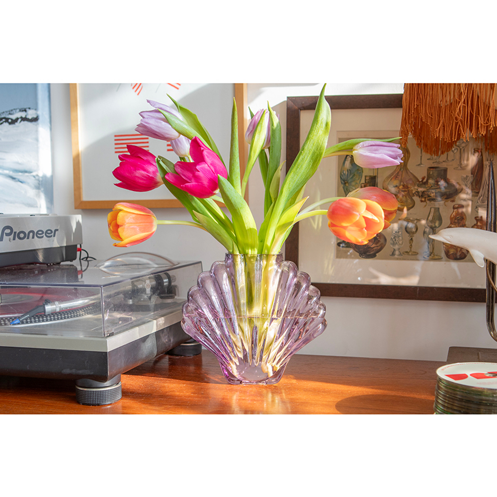 Ваза для цветов seashell, 18,5 см, лиловая