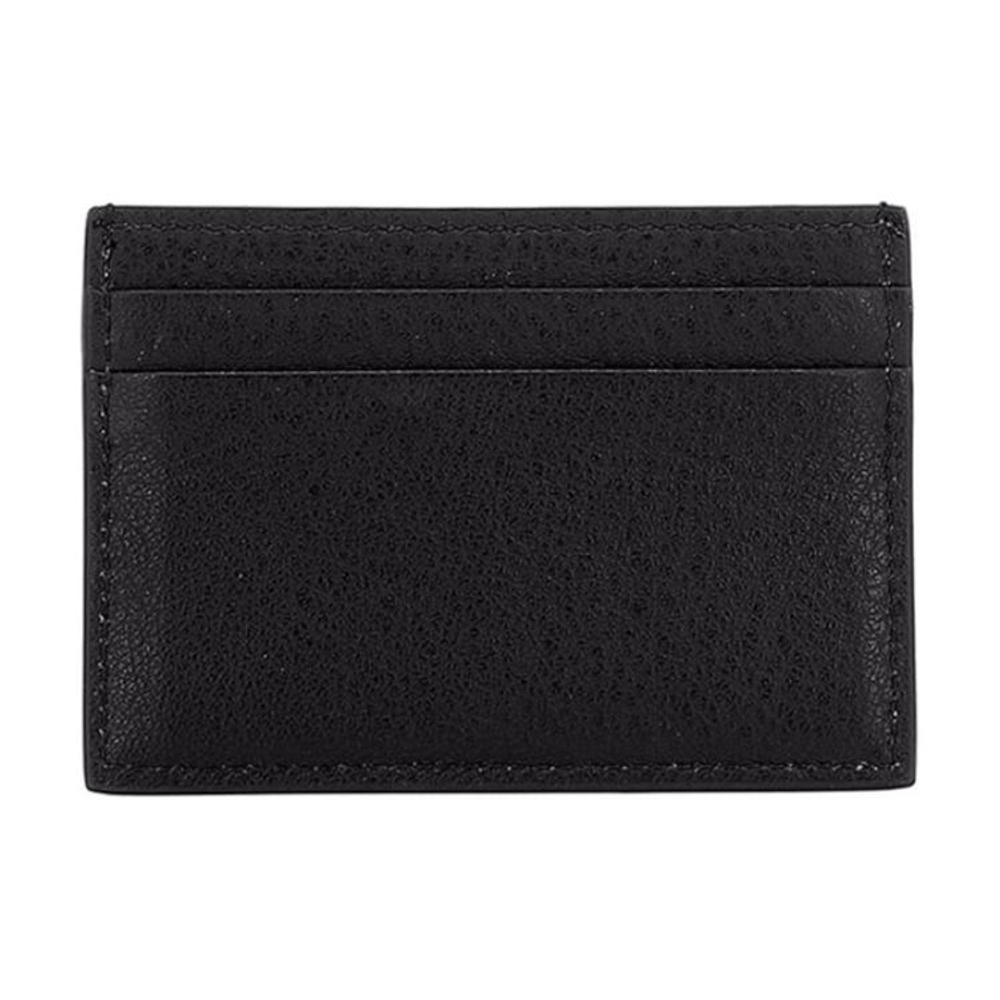 Balenciaga Cow Leather Card Holder Unisex Black