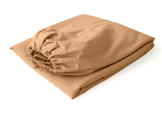 Простынь на резинке для кровати 140*200 см (мокко, сатин)