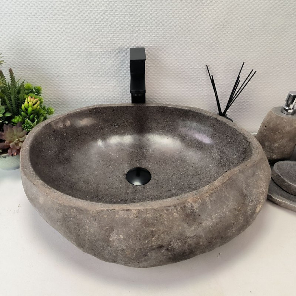 Раковина из речного камня RS-63442 (57*46*16) 0123