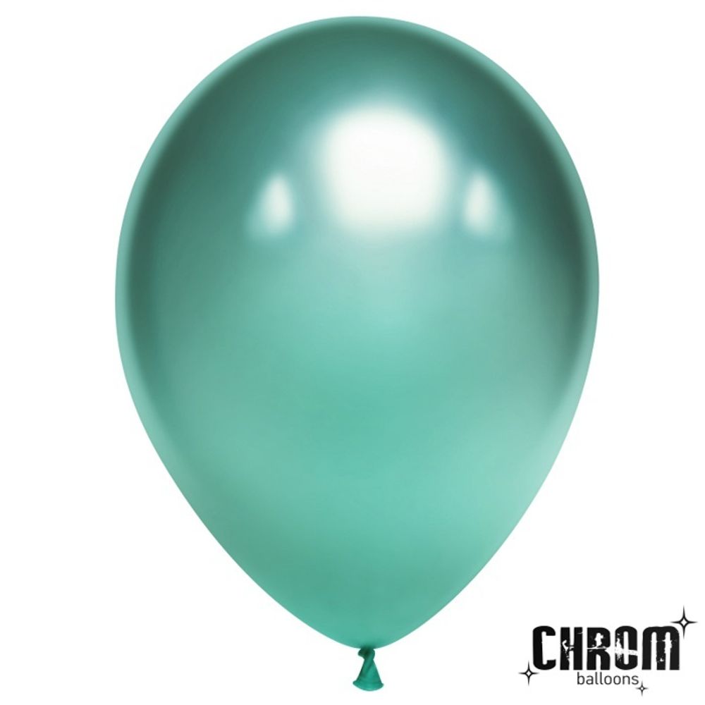 Воздушные шары Дон Баллон, хром зелёный, 50 шт. размер 5&quot; #605124
