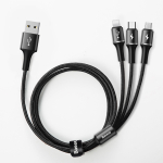 Кабель Baseus Halo Data 3-in-1 Cable USB For M+L+T 3.5A 1.2m - Black