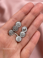 Шляпка Шан. под установочные кнопки серебристые