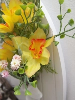 Панно "Птички" с искусственными цветами 36*28 см