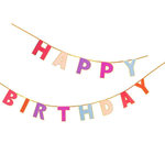 Гирлянда "Happy Birthday" 3м (rose)