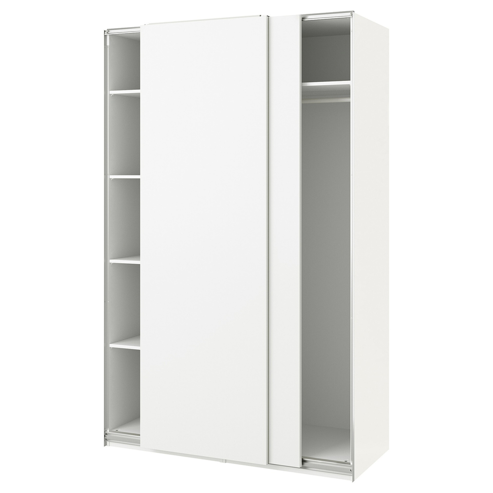 Шкаф-купе PAX HASVIC IKEA комбинация с 4 полками (белый)  230*50*260