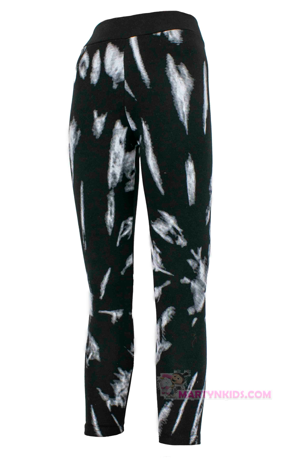 лосины Черное - Белое Термо 3919