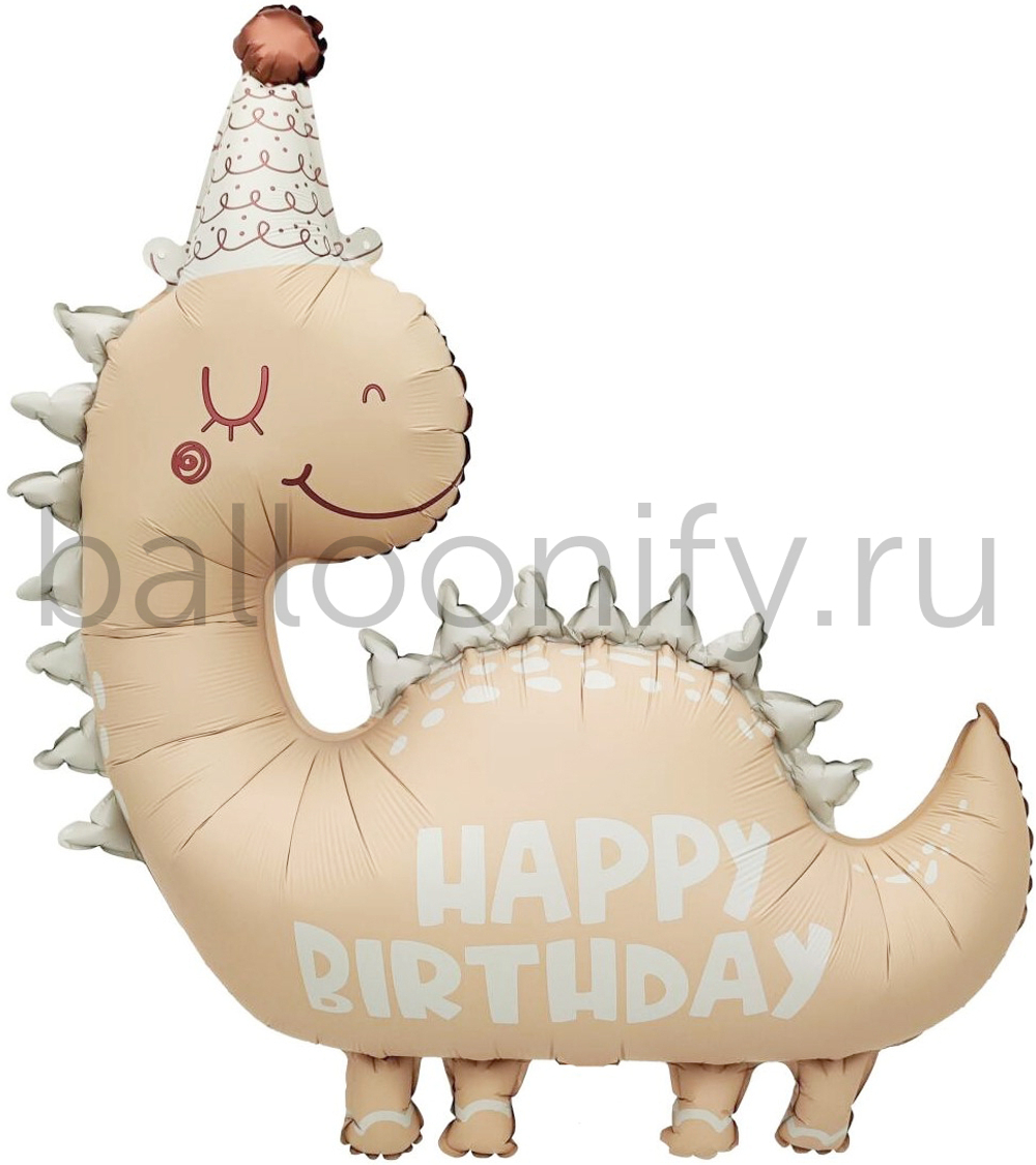 Шар (39''/99 см) Фигура, Динозаврик в колпачке, Сатин, 1 шт.