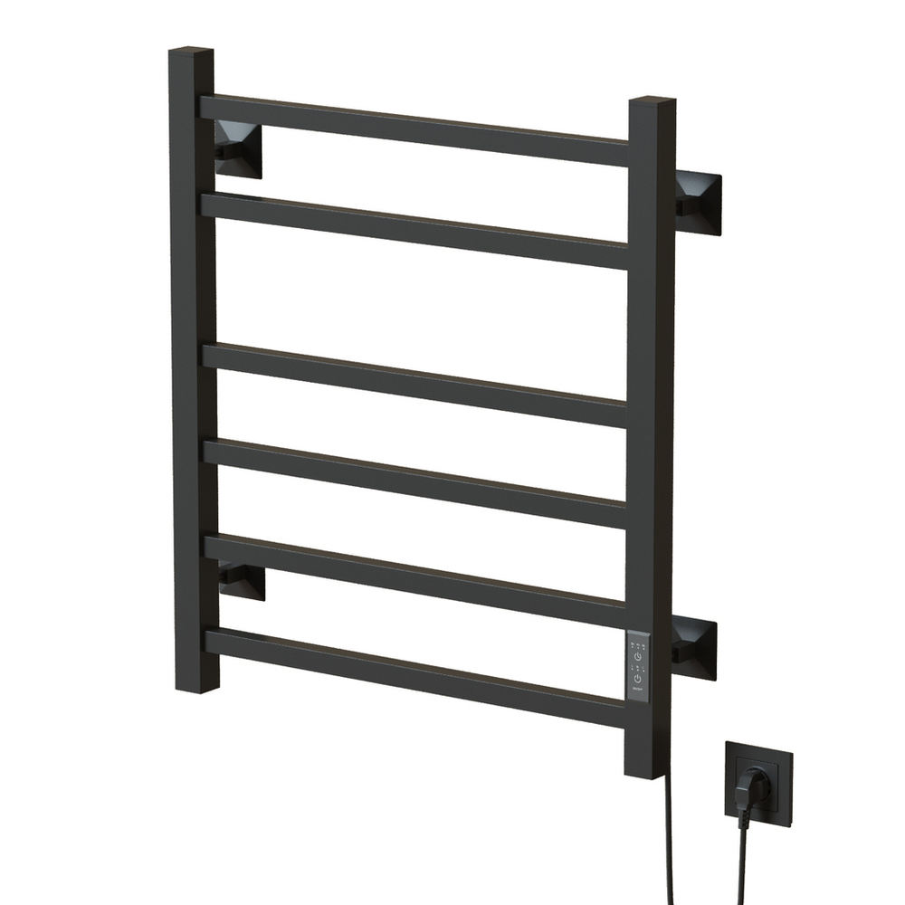 Полотенцесушитель MIXLINE FORTUNE  60х50 (таймер, 323 Вт, 6 перекладин) электрический ГРАФИТ