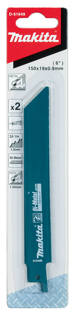 Сабельная пилка для металла 152x0,9x24TPI Makita D-51649