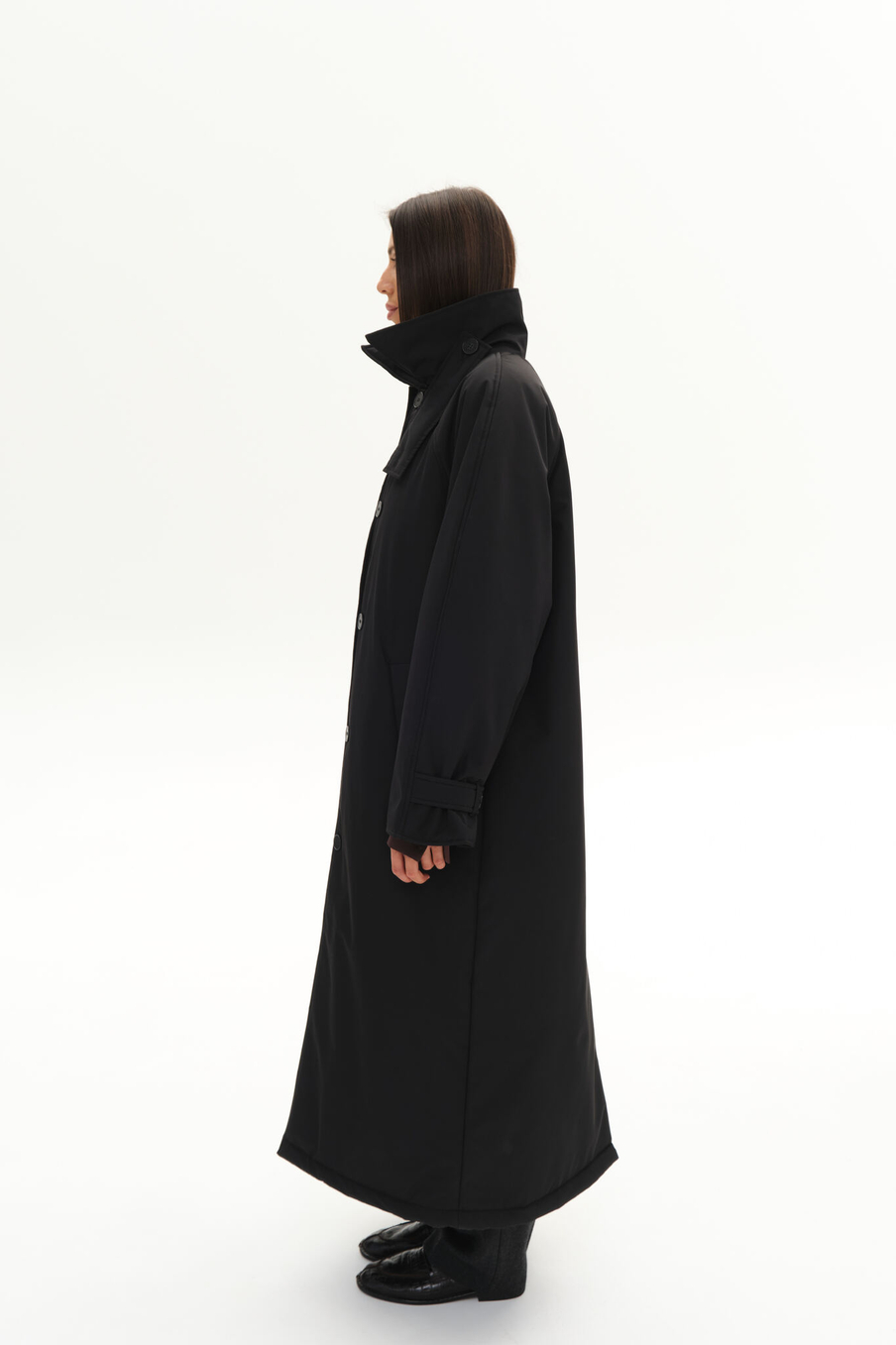 Утепленный плащ MAMIN | Черный