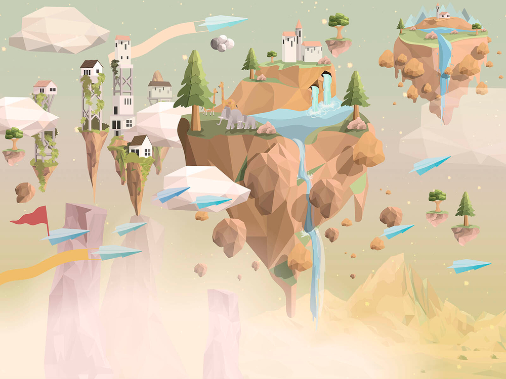 Дизайнерские обои Wall Street Flying Hill