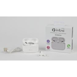 Intro BI1800W Plus Bluetooth-гарнитура сенсорная ultra slim, с зар. кейсом, белая | Intro Bluetooth гарнитуры