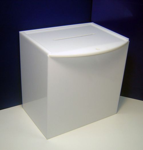 Ящик для анкет 300х200х300, оргстекло 3мм молочное