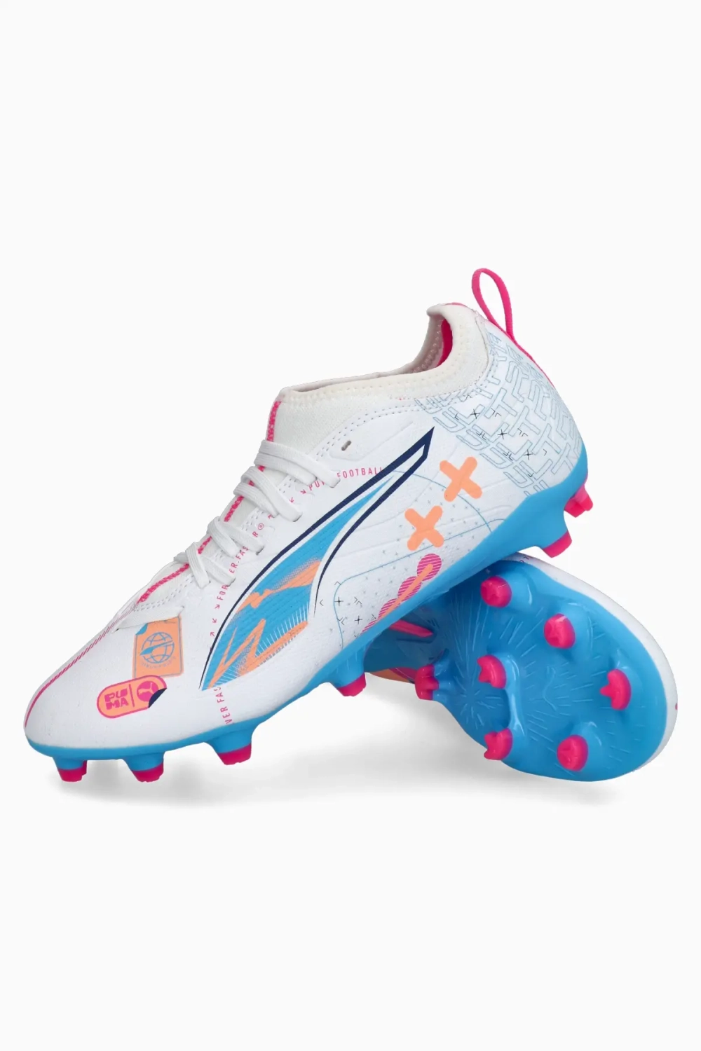 Бутсы Puma Ultra 5 Match Volume Up FG/AG Junior - белый