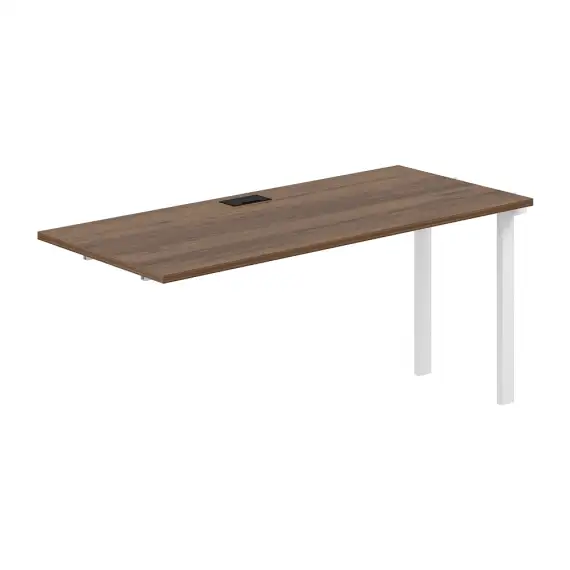 PR.268.DM.O59.WH / Секция раб.станции s-b-s 3200х700х750 / профиль: 59х59 белый; столешница: дуб модена