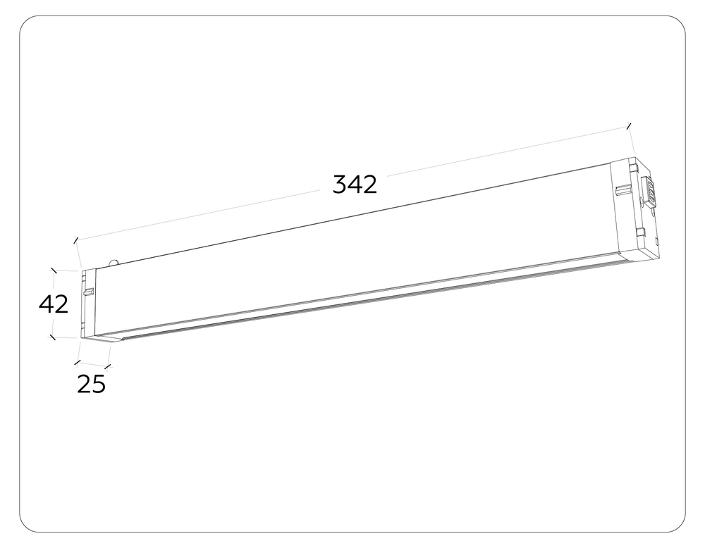 Светильник светодиодный диммируемый для шинопровода Magnetic 220V GL1272 BK черный IP20 15W 3000K-6400K 120° 342*25*42