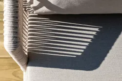 "Верона" лаунж-зона 5-местная плетеная из роупа (веревки), каркас алюминиевый белый, роуп бежевый