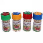 Зубочистки 90шт «Цветок» в пластиковой банке