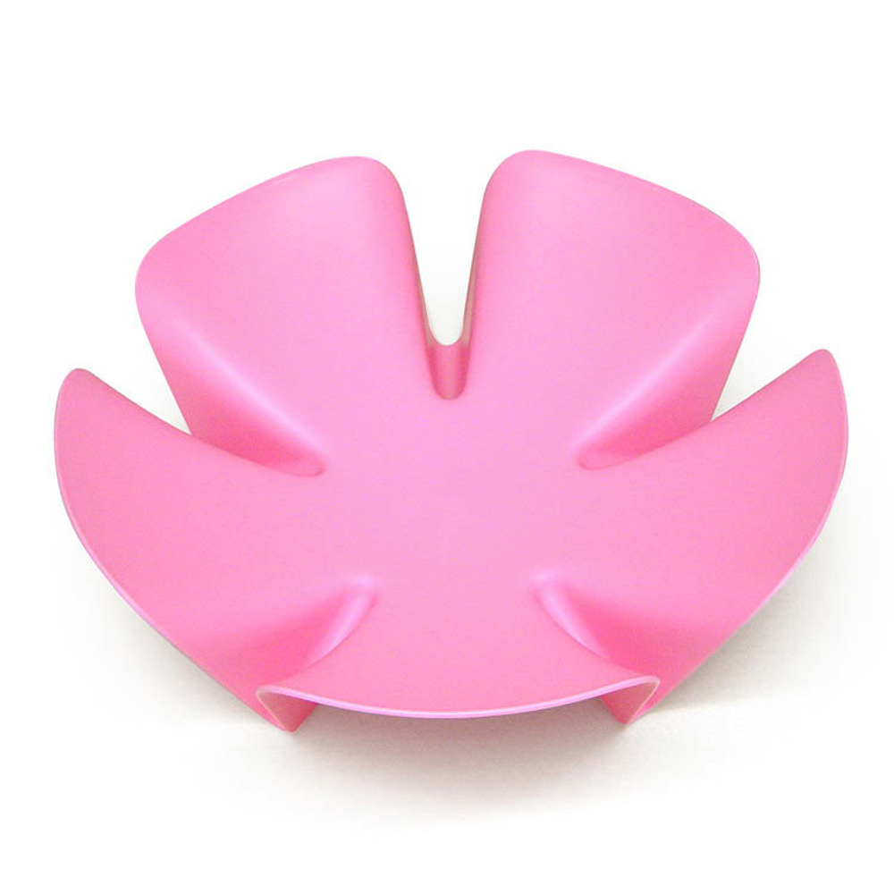 Ваза для фруктов Flower розовая Qualy