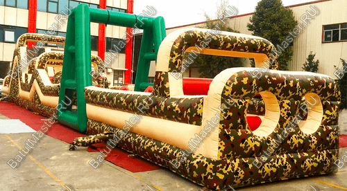 Надувная полоса препятствий "Патриот" 24*3*5 м