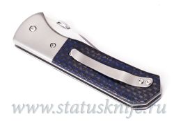 Нож Chuck Gedraitis Small Marauder CPM154 CF Blue 2014фотография - 9