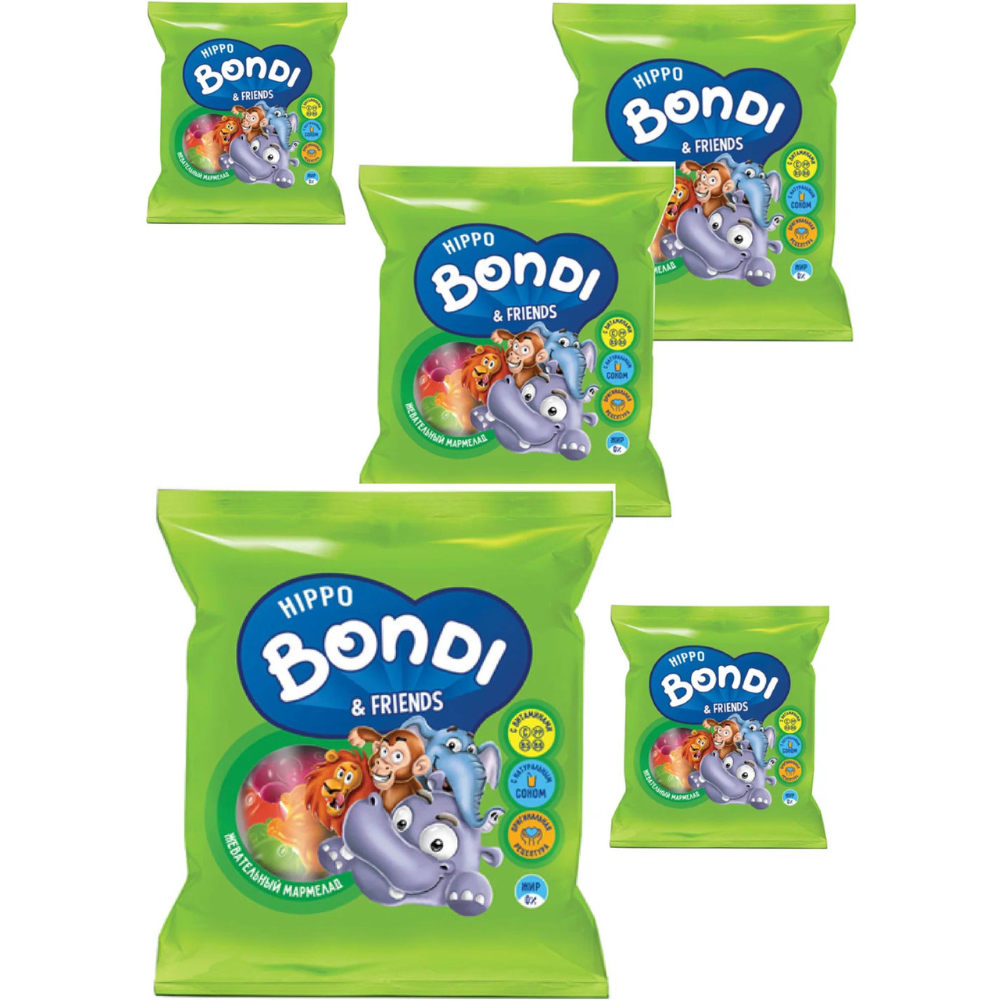 Мармелад жевательный Hippo Bondi Бегемоты 30 гр