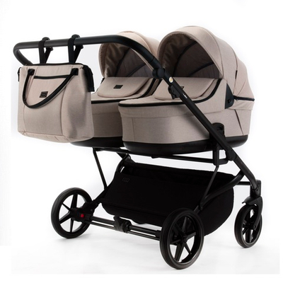 Детская универсальная коляска Adamex LEO DUO (2в1) DUO-TK20 - Светло-бежевый