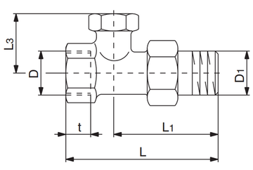 Вентиль обратный Oventrop Combi 2 1091163 3/4" прямой для радиаторов