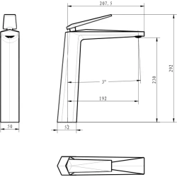 Смеситель для раковины Boheme Venturo 372-SGM shine gun metall