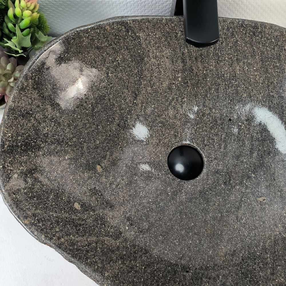 Каменная раковина из речного камня RS-05279 (56*44*16) 0862 из натурального камня