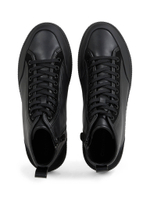 Кожаные кроссовки Calvin Klein - черный(HM0HM01586)