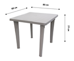 Стол пластиковый  арт.ЭП 391534 квадратный (серый)