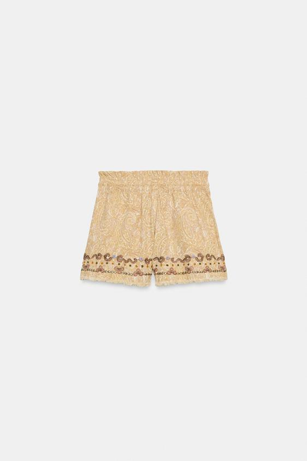 ZARA ШОРТЫ С ВЫШИВКОЙ — ZW COLLECTION, РАЗНОЦВЕТНЫЙ