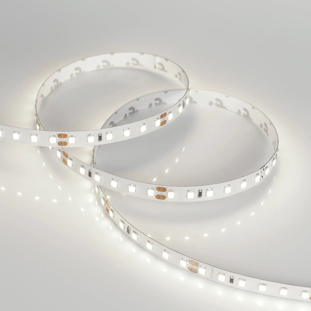 Светодиодная лента RT 2-5000 24V Day5000 2x (2835, 600 LED, CRI98) (Arlight, 14.4 Вт/м, IP20) 021403