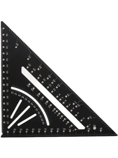Линейка угольник Свенсона 180 мм черный, алюминий