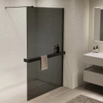 Душевая перегородка Vincea Walk-In VSW-1HR120CGB 120x200 профиль черный/стекло тонированное