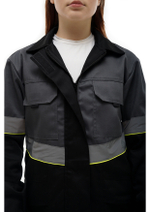 Костюм женский летний «ЮЖНАЯ ШИРОТА» (куртка+брюки) цв.черный/серый