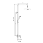 Душевая система 35к G2499-20 GAPPO нерж. сталь, лейка "Тропический душ", САТИН