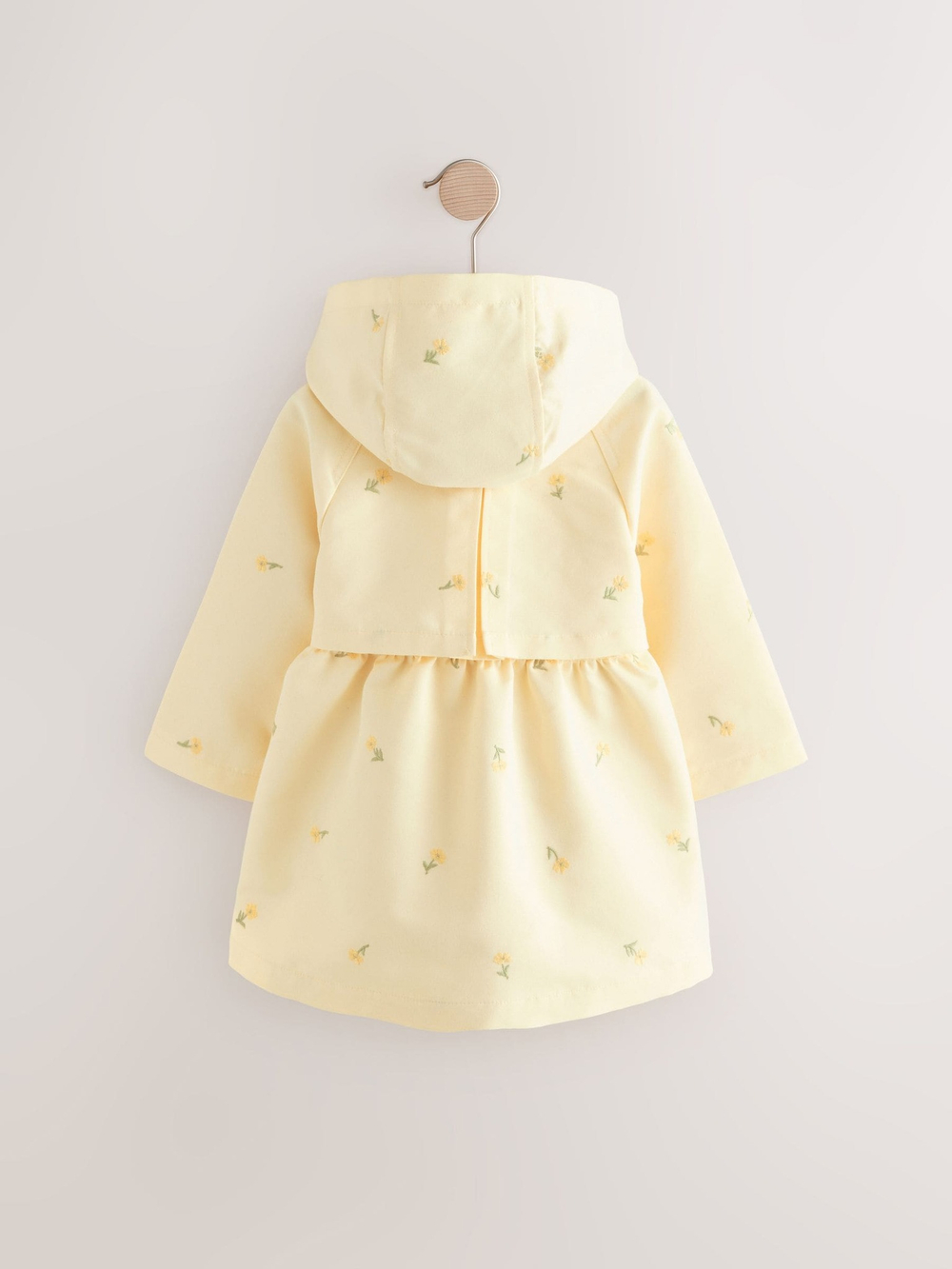 Плащ с капюшоном для девочки Next E25-131, Светло-желтый