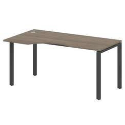 Metal System Стол криволинейный левый на П-образном м/к БП.СА-1 (L) Вяз Благородный/Металл Антрацит